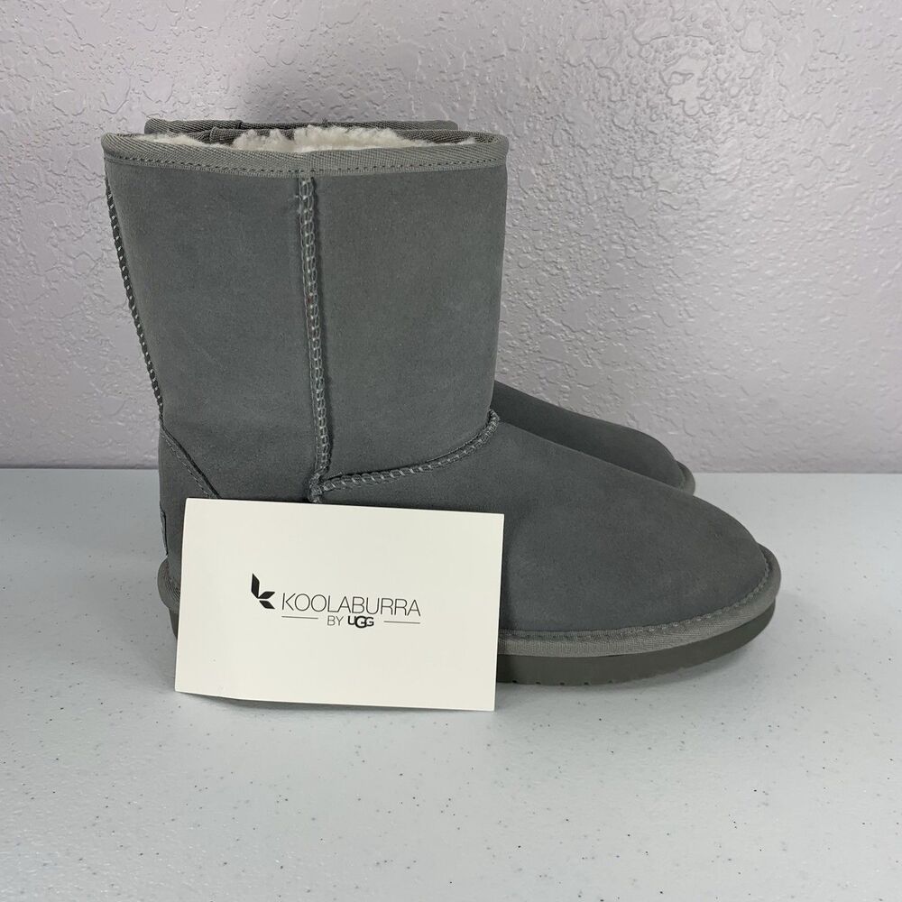 Koolaburra By Ugg Koola Short Kids Boots Youth 5 Gray Suede 1019374 Winter Boots